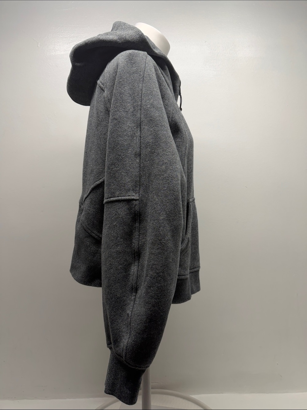 Lululemon Scuba Hoodie Oversized Full Zip Hooded Sweatshirt Fleece Gray M / L - Picture 3 of 8